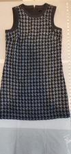 Ann Taylor Women's Sleeveless Boucle Dress Navy Blue, Size 2P