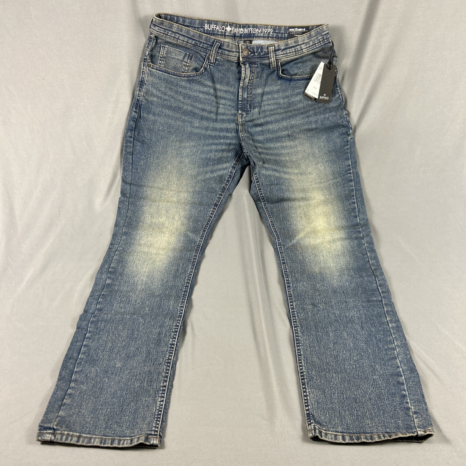 Buffalo David Bitton Jeans Evan X Straight Fit 36 x 32 Blue 