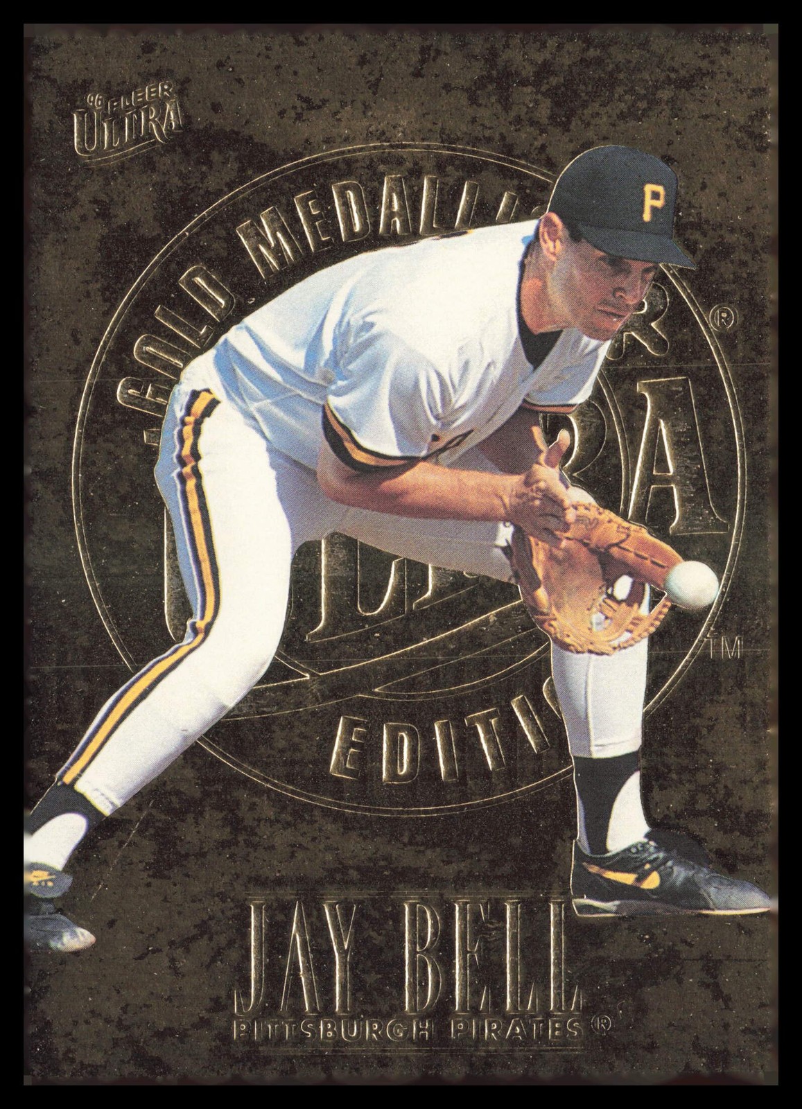 1996 Ultra #260 Jay Bell Pittsburgh Pirates Gold Medallion Baseball Card