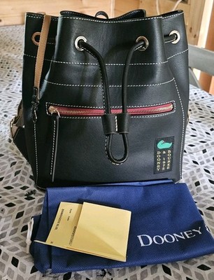 Dooney & Bourke Penrose Leather Backpack Bookbag Black NEW!