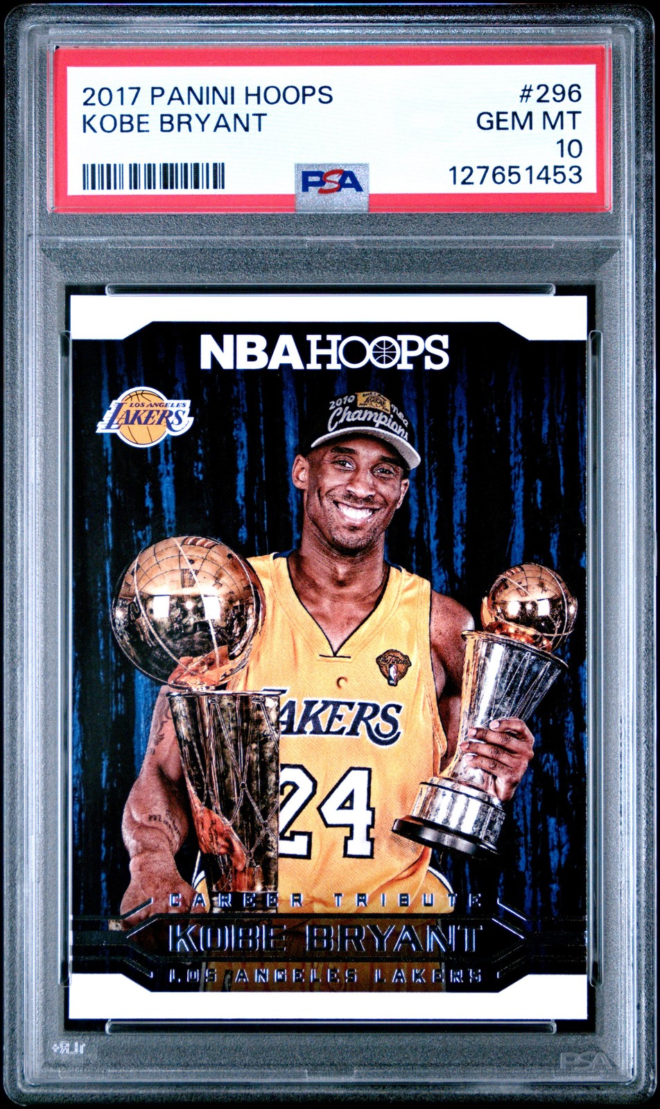 2017 PANINI HOOPS #296 KOBE BRYANT PSA 10