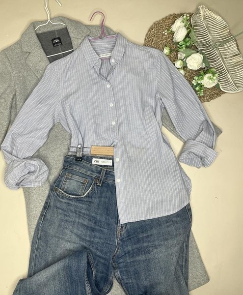 Women Equipment Shirt Blue Cotton S