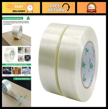 Heavy Duty Filament Strapping Tape 2" x 60 Yards, 5.5 Mil, Reinforced Packing Ta