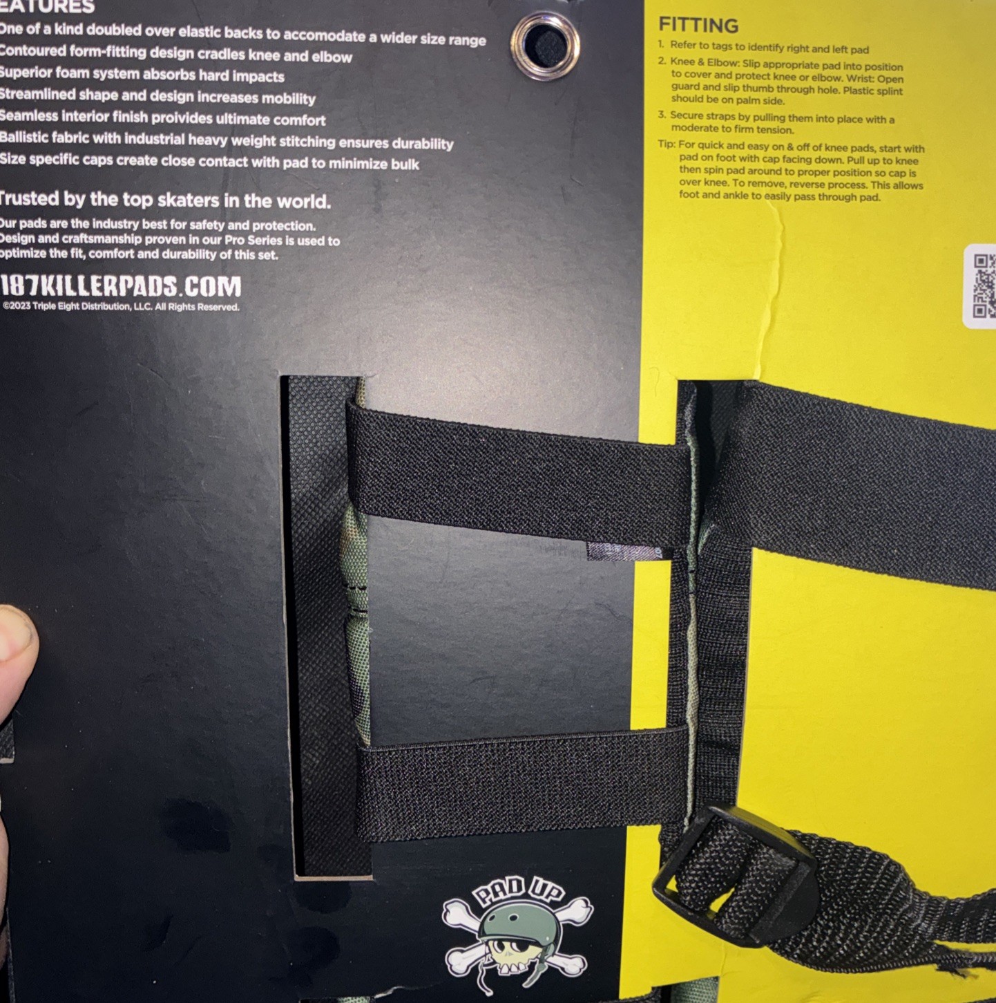 187 Killer Pads Junior Knee & Elbow Pads Combo Pack Black Youth Skate Protection