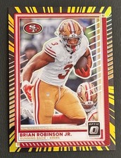2025 Donruss Optic Brian Robinson Jr Electricity Prizm SP 17/75 #25 49ers