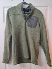 Under Armour Mens UA Specialist Henley Sweater Size M Green