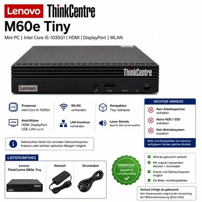   Lenovo ThinkCentre M60e Tiny Mini PC i5-1035G1 HDMI DP WLAN   #G29