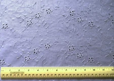 1/4 yard cotton eyelet lavender purple embroidery flowers vines