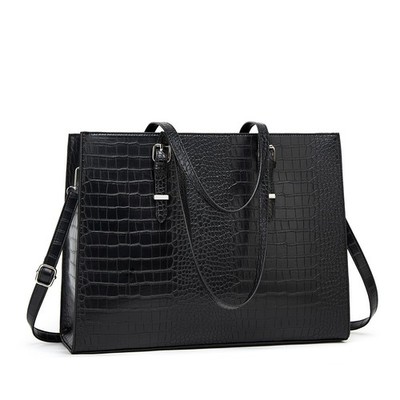 UK Stock große Kunstleder Beuteltasche Schultertasche Laptoptasche Aktentasche