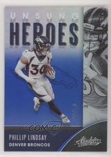 2020 Panini Absolute Unsung Heroes Spectrum Blue 23/50 Phillip Lindsay s3g