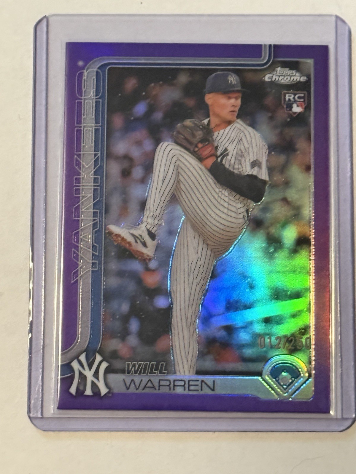 2025 Topps Chrome - Will Warren #81 Purple Refractor /250 (RC)