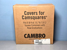 Cambro Covers for Camsquares for 6 & 8 qt. Square Containers w/ Rose Graduations