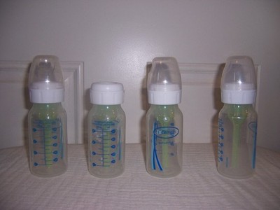 dr browns  clear lid 4 oz bottles   lotgrey bag
