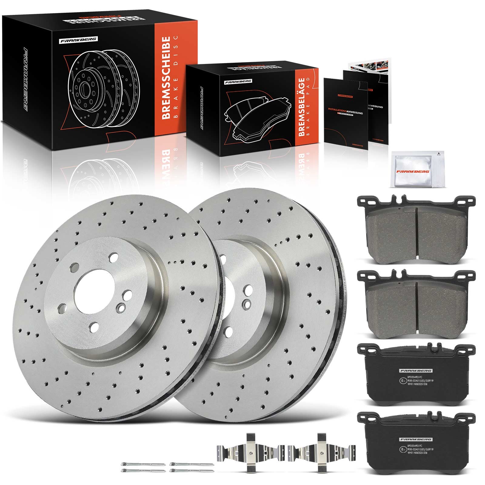 Frankberg Brake Discs & Brake Pads 342mm for Mercedes-Benz S-Class W222 Front