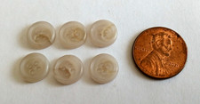 6-Buttons Small Size Diameter 3/8" 9 mm very light Gray 4 Holes