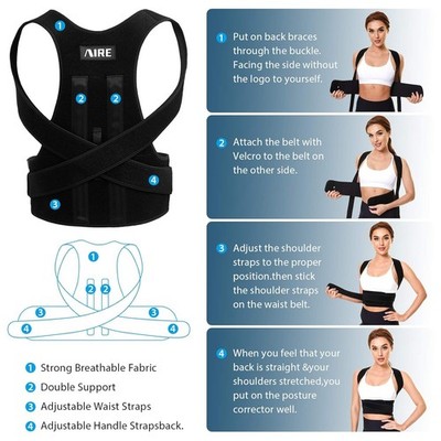AIRE  Upper Posture Trainer for Women and Men Adjustable size L