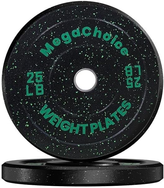 1  Pairs  Rubber Bumper Plates 2 in Weight Plates for Home Gym 10/15/25/35/45lbs