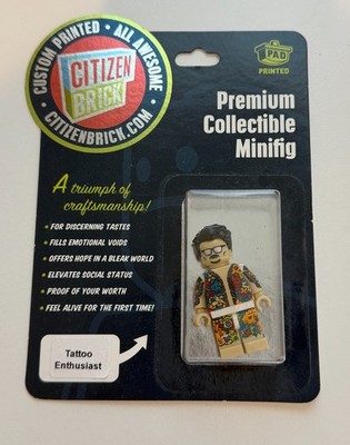 Citizen Brick Tattoo Enthusiast Minifigure Medium Tan (SEALED! NEW! RARE!)