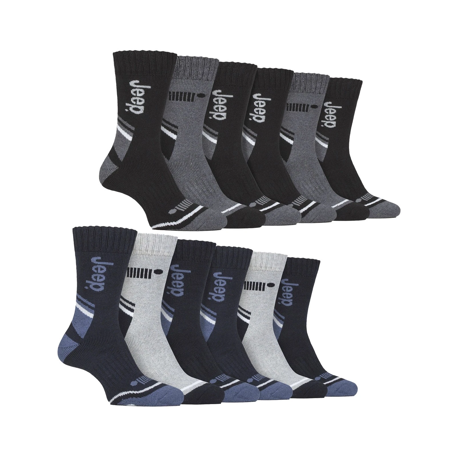 Mens 6 Pack Walking Boot Socks | Jeep | Polyester Outdoor Socks for Hiking
Opens in a new window or 