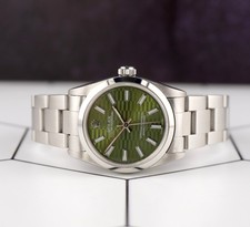 Rolex Oyster Perpetual 31mm Stainless Steel Green Motif Dial Watch Ref 67480 2