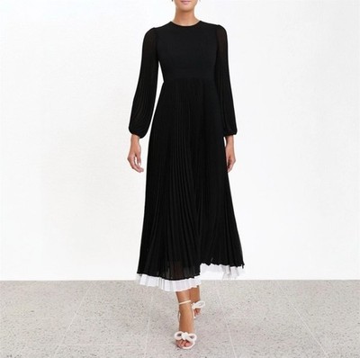 knee length dresses for ladies Sunray Long Sleeve Midi Dress