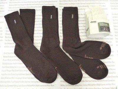 Jeep 3er Pack Urban Trail Sock Herren schwarz gerippt Stiefelpolster UK 6-11 Socken NEU