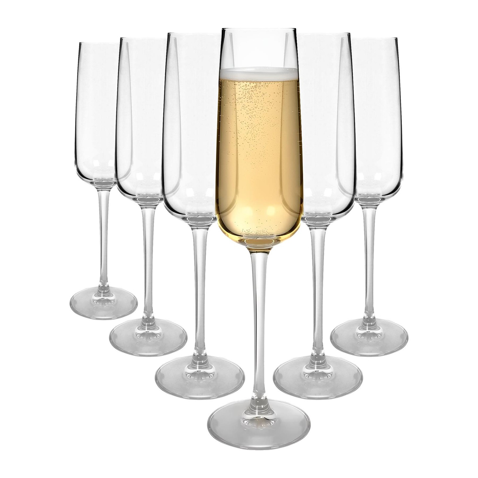 Argon Tableware Knightsbridge Champagne Flutes - 230ml - Lead-Free Crystal - Image 2