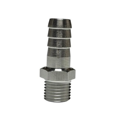 M12X1.25 Male Thread To 10mm 3/8  Hose Barb Stainless Steel Fitting Adapter