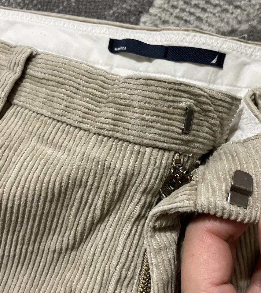 Nautica Womens Corduroy Beige Straight Pants Size 32Wx30L - Image 4 of 4