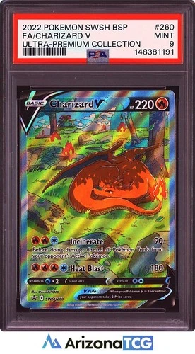 Pokemon 2022 Charizard V SWSH260 Black Star Promo Ultra-Premium Collection PSA 9