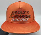 Harley Davidson Racing Screamin' Eagle Orange Satin Snapback Hat Cap NWT