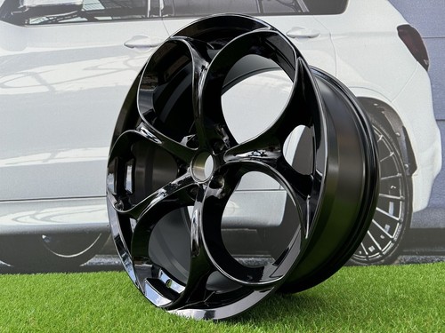 4X R19 Inch 5x110 Alfa Romeo Rolo Style Black Gloss Wheels: Fits For Giulia - Picture 3 of 12