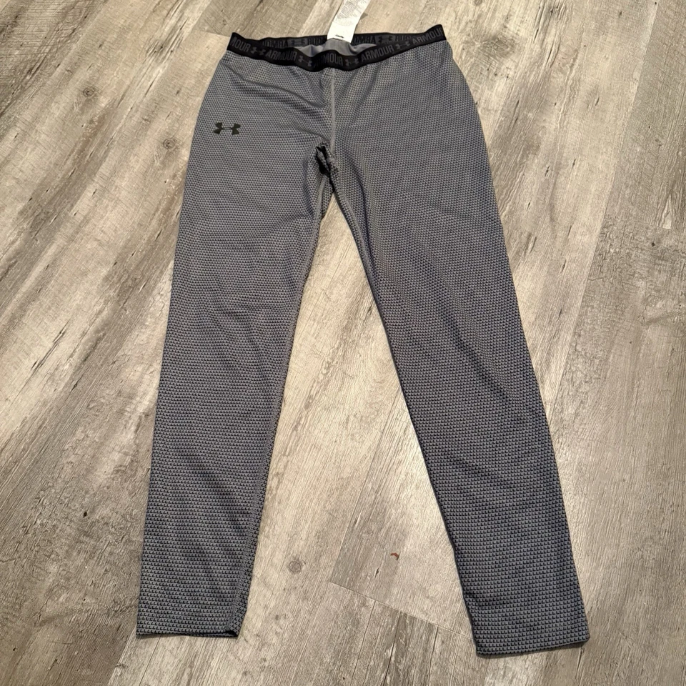Under Armour Girls UA HeatGear Printed Legging Youth X-Large Black Gray 1271028 - Image 4 of 4