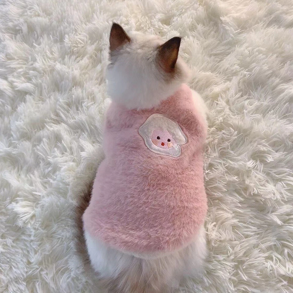 Mascota Perro Gato Invierno Cálido Polar Chaleco Ropa Cachorro Camiseta Suéter Ropa Abrigo Foto 4 de 4