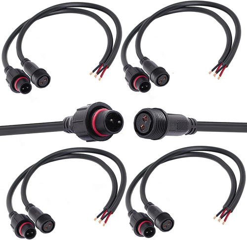 2 Wire Waterproof Connector, 2Pin Male Female Plug with 20CM Extension Cable (5 - Picture 11 of 12