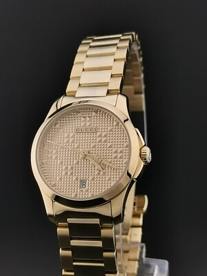 GUCCI ゴールド Gタイムレス 126.5 腕時計 GUCCI 126.5 White Silver Stainless Quartz Watch JAPAN for sale