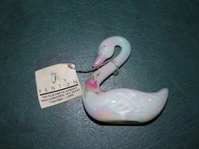 SWAN FENTON GLASS SIGNED NEW WITH TAGS HAPPY ANNEVERSARY