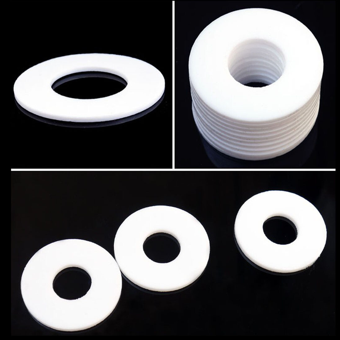 ID 6mm325mm PTFE Flat Washers Sealing Gasket Shim High Temp / Oil