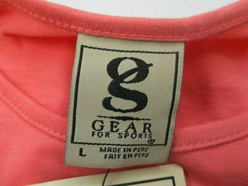 new GEAR FOR SPORTS Athletic T-Shirt Women's Size L Cotton Coral Pink Scoop Neck - Picture 3 of 6