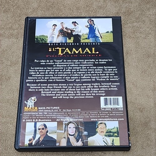 Action Movie El Tamal Piedras De Muerte DVD Miguel Angel Rodriguez Vicky Palacio - Imagen 2 de 4