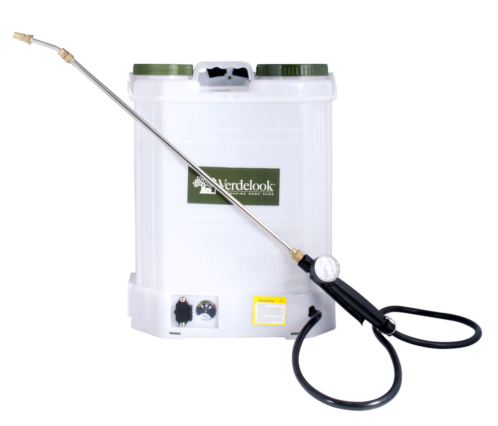 VERDELOOK Pompa Spalla Irroratrice, Batteria Litio 12V 8AH 16lt caricabatteria