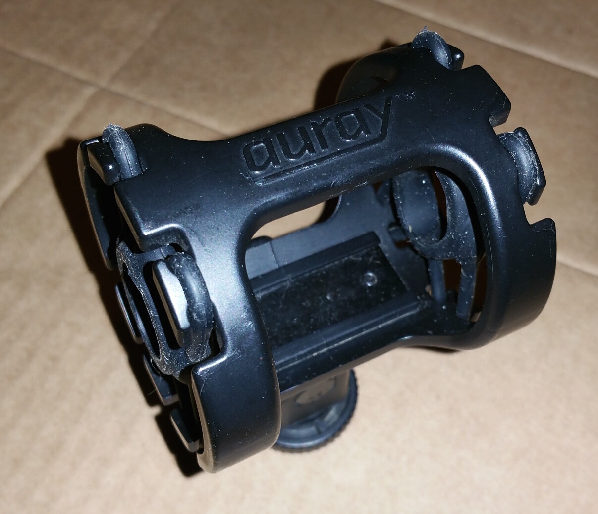 Auray Shotgun Microphone Holder w/mounting shoe 4 Sony Panasonic Canon Camcorder