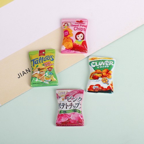10pcs/set Dollhouse Miniature Kitchen Food Potato Chips DIY Pretend Play T.MC - Photo 7/12