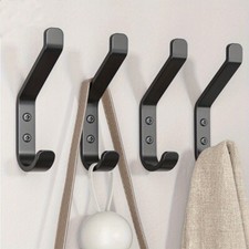 4 PCS Heavy-duty Wall Hooks Stainless Steel with Mounting Hardware Coat Hat