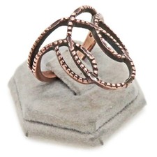 Lovely Size 8 1/2 Textured Copper Ring