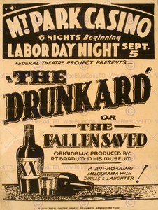 THEATRE PT BARNUM DRUNKARD USA VINTAGE ADVERTISING POSTER ...