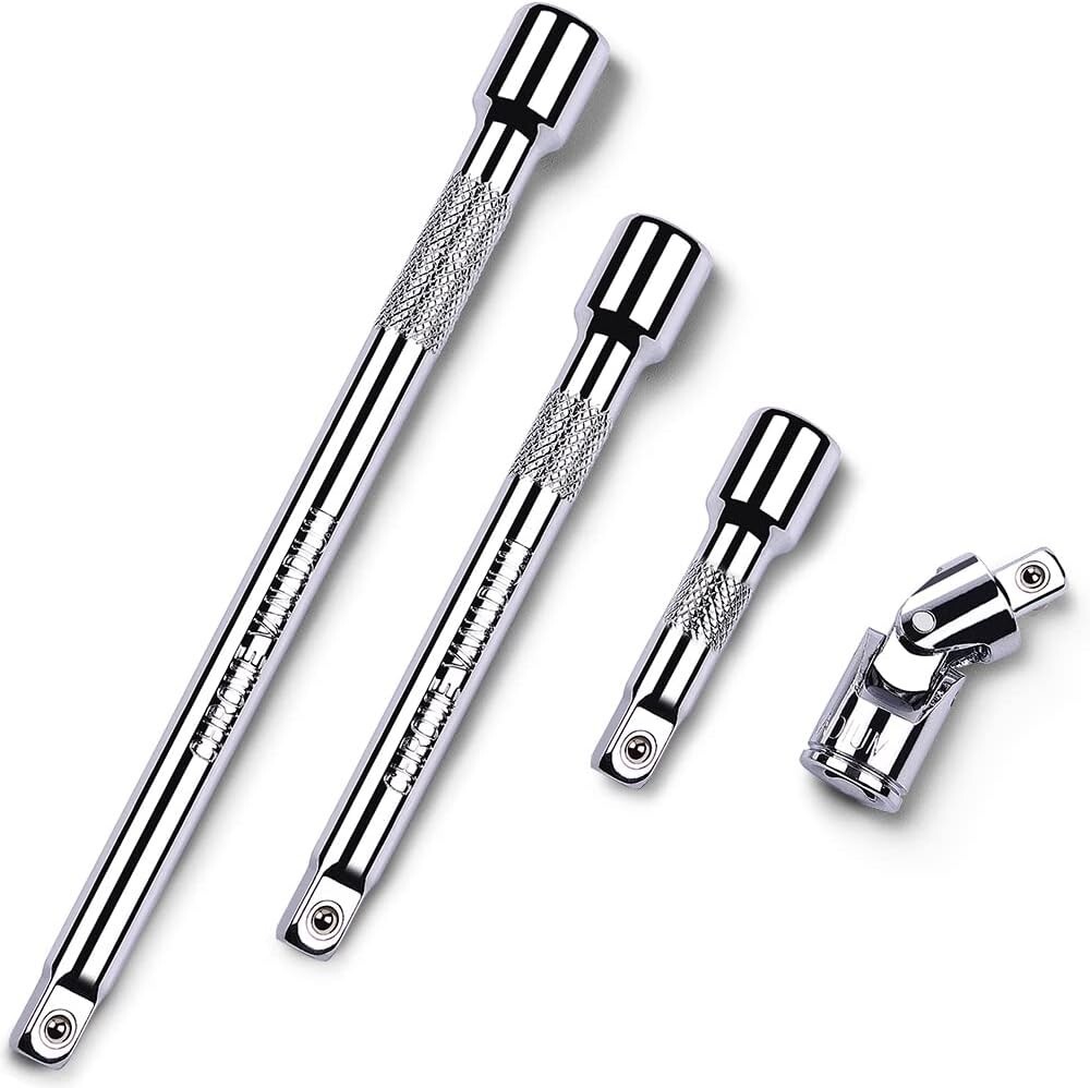 4 Piece 1/4 Inch Drive Socket Extension Bar Set