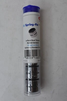 6pk Neoperl 1542007 PCA Spring-Flo Dual Thread Faucet Aerator 1.8 gpm 60 psi