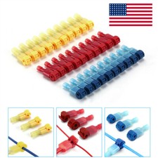 240/60Pcs T-Tap Splice Wire Connector Insulated Spade Electrical Crimp Terminals