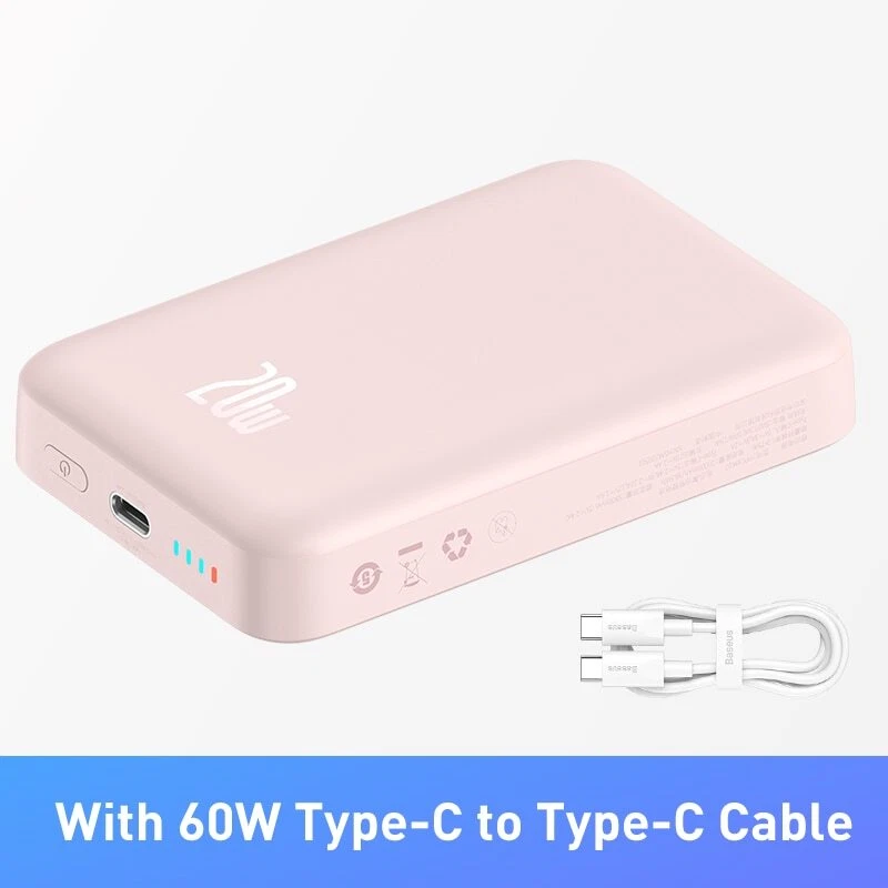 10000mAh Magnetic Wireless Fast Charge Power Bank with Auto-Wake